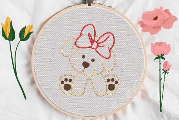 Review: Baby Dog with Bow Applique Embroidery