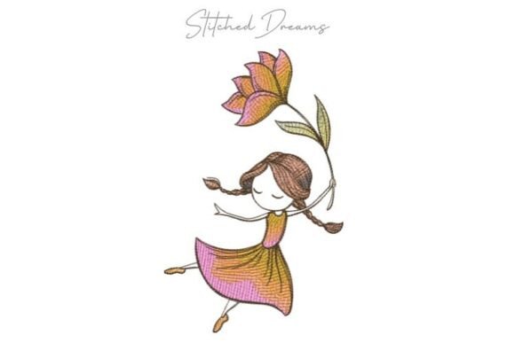 Review: Girl Holding a Rose Embroidery Design