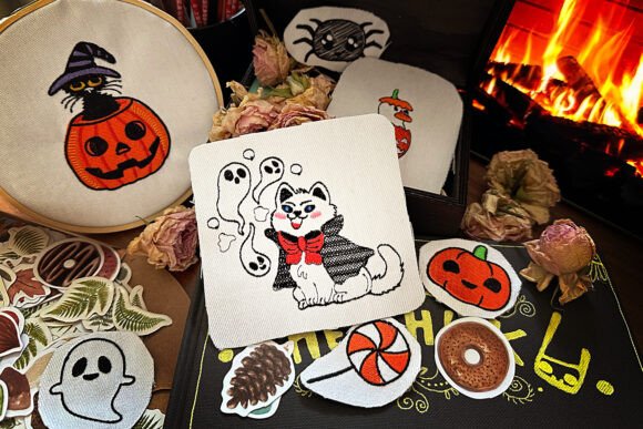 Review: Halloween Spooky Cat Machine Embroidery