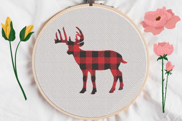 Reviewing Plaid Reindeer Embroidery Design for Etsy Shops