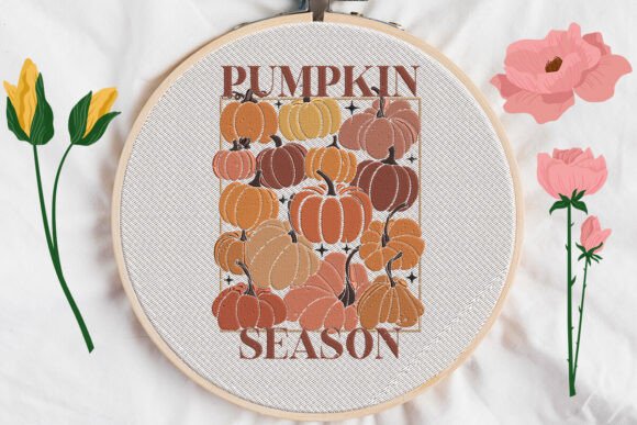 Reviewing Pumpkin Season Embroidery for Etsy Shops