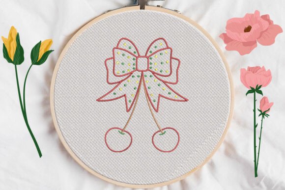 Reviewing the Christmas Bow Cherry Applique