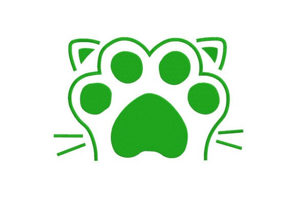 Reviewing the Green Cat Paw Embroidery Design