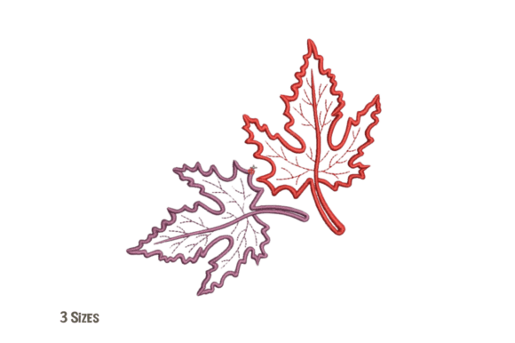 Reviewing Two Autumn Leaves Embroidery Design